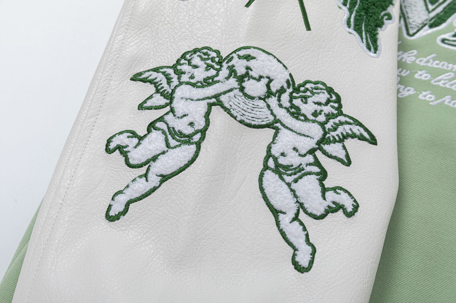 AMRI Angel Branded Woven Varsity Jacket