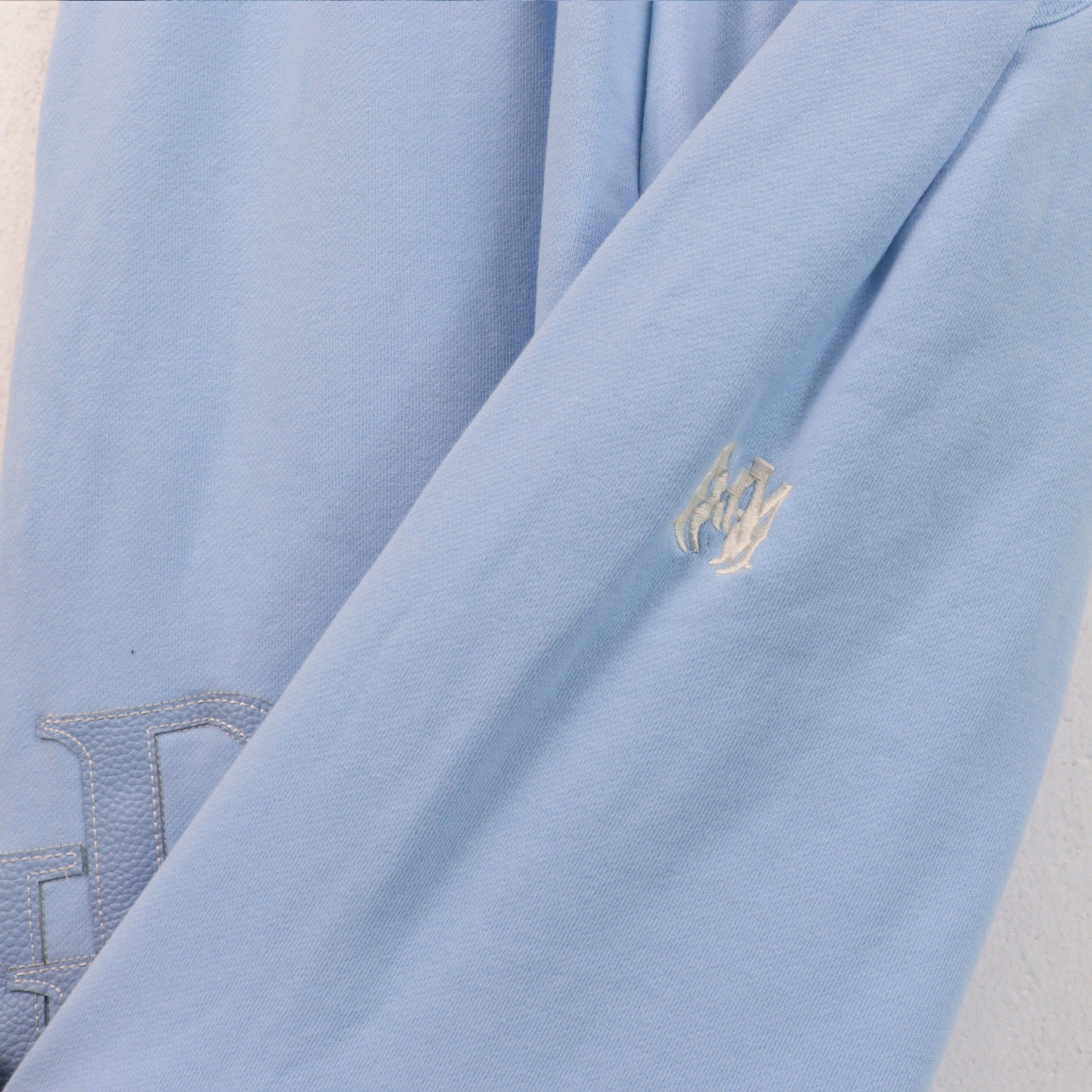 AMRI Leather Logo Cotton-Jersey Pant