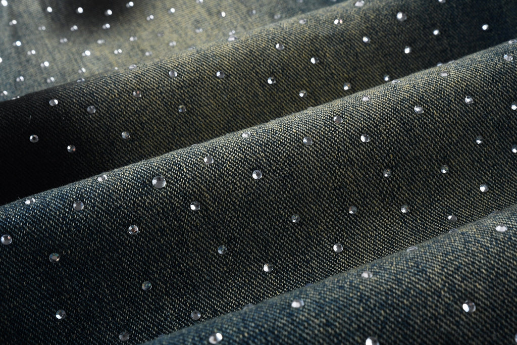 Purple Brand Crystal Diamond Jeans #106