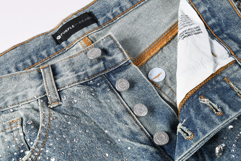 Purple Brand Crystal Diamond Jeans #9133