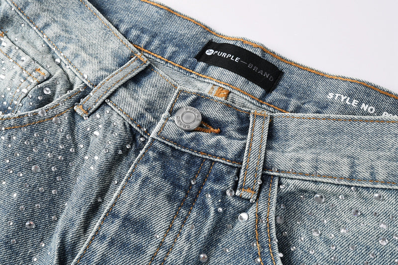 Purple Brand Crystal Diamond Jeans #9133