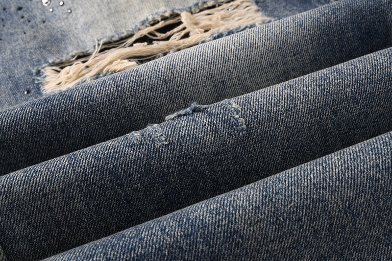 Purple Brand Crystal Diamond Jeans #9131