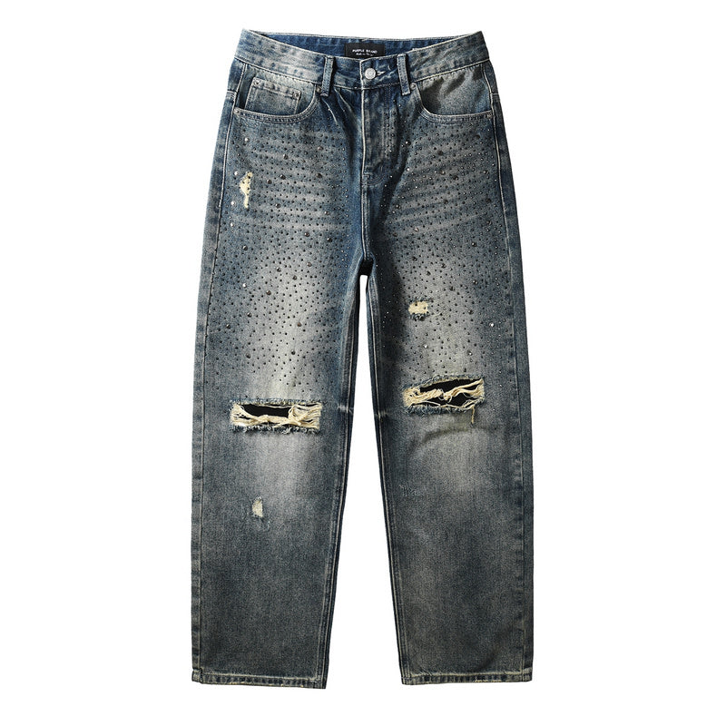 Purple Brand Crystal Diamond Jeans #9131