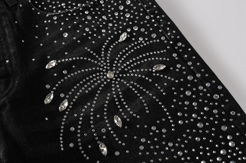 Purple Brand Crystal Diamond Jeans #9125