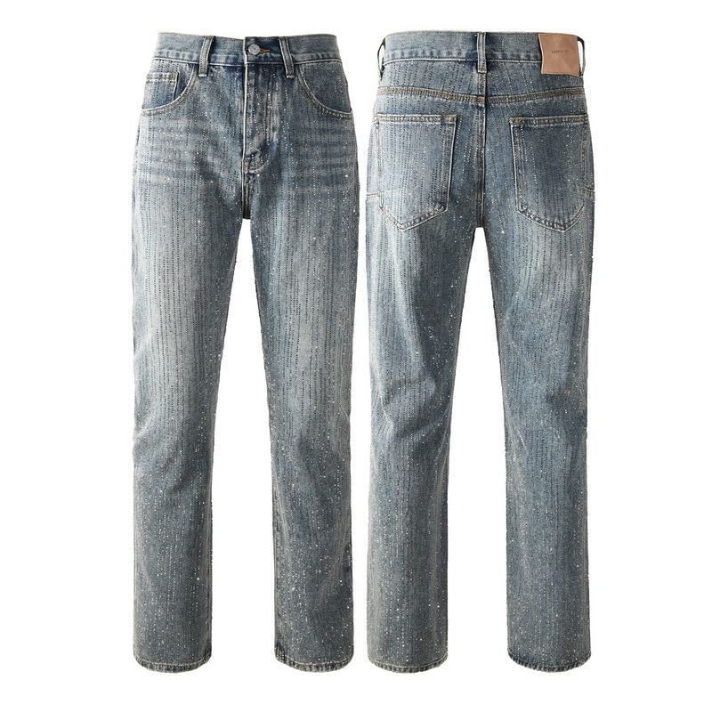 Purple Brand Crystal Diamond Jeans #9140