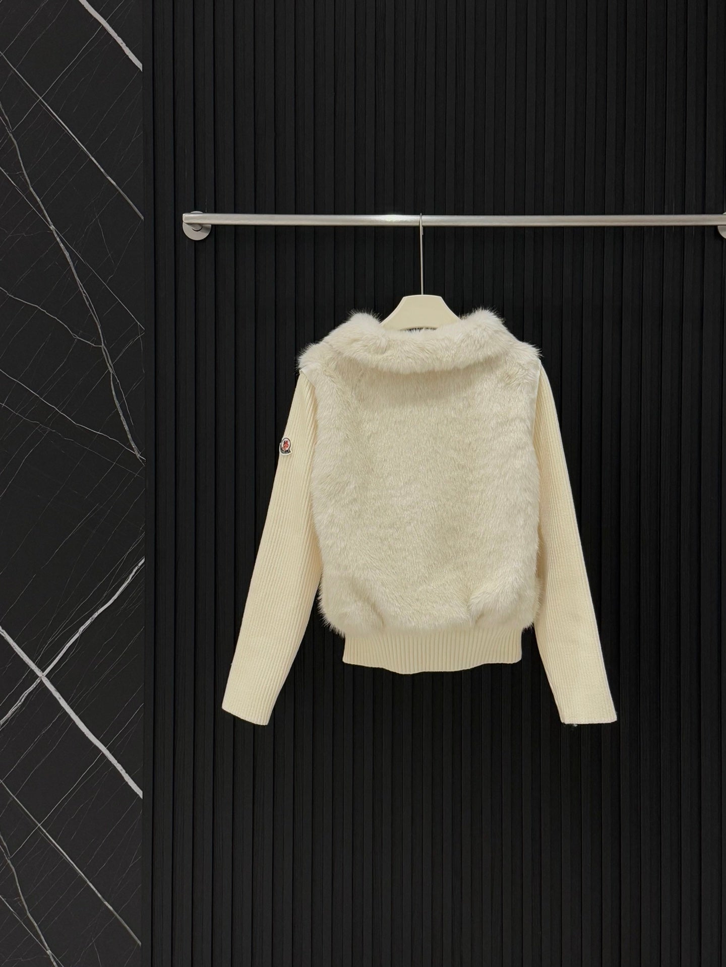 Moncler Faux Fur Convertible Jacket