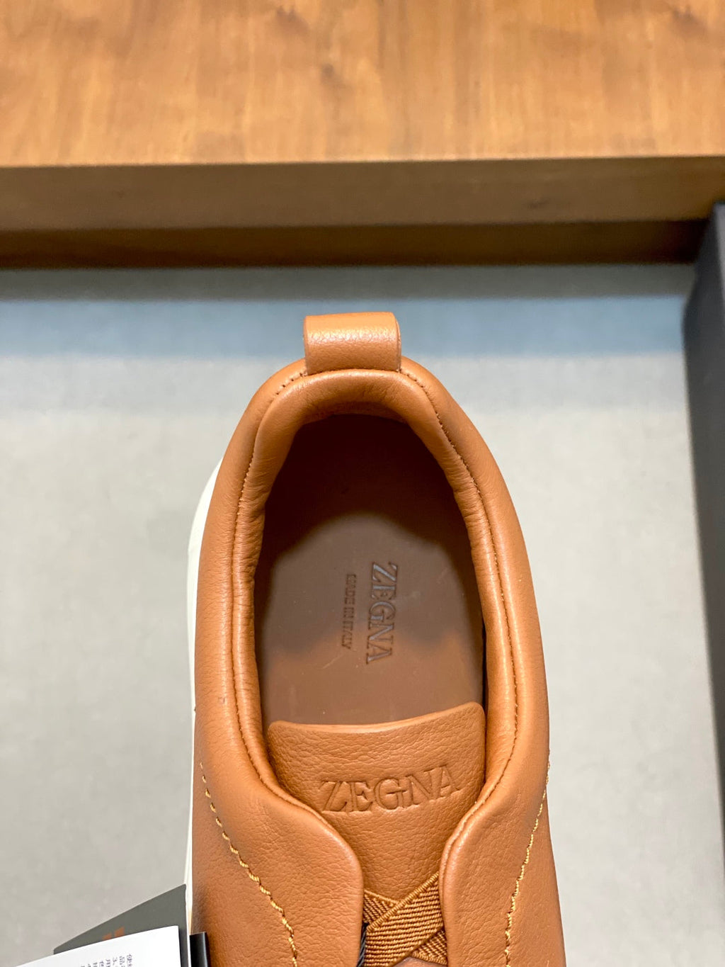 Ermenegildo Zegna Triple Stitch Deer Leather Sneakers