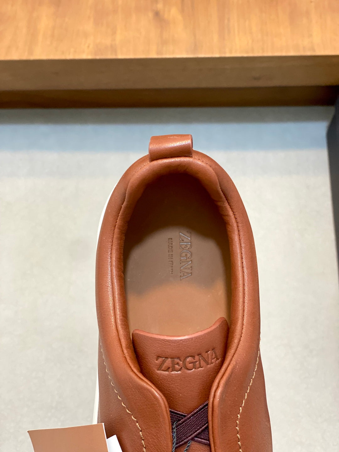 Ermenegildo Zegna Triple Stitch Deer Leather Sneakers