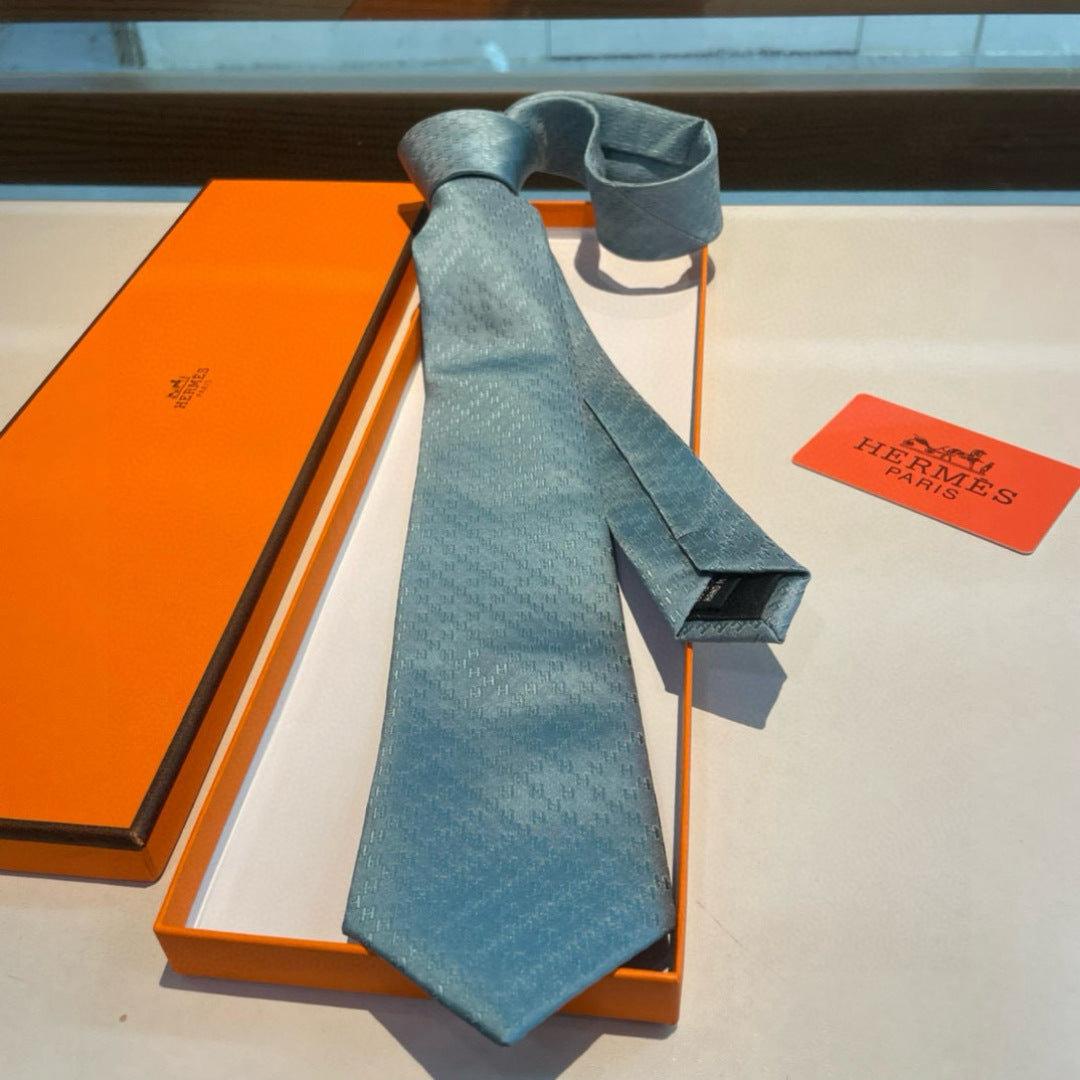 Hermès Men's Diamond H Pattern Silk Tie