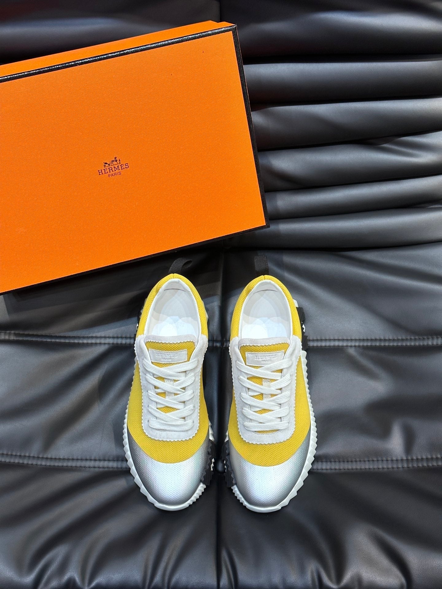 Hermès Bouncing Calfskin Mesh Sneakers