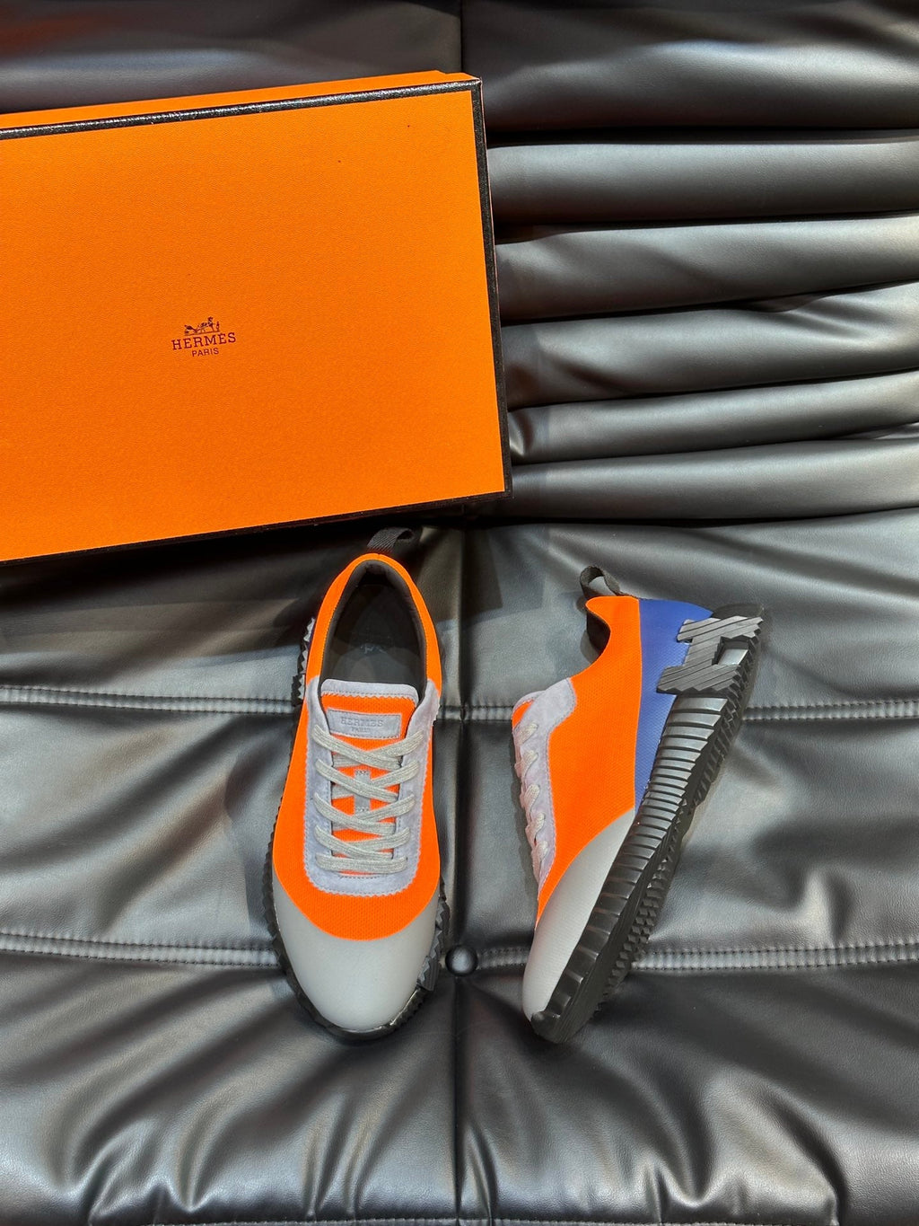 Hermès Bouncing Calfskin Mesh Sneakers