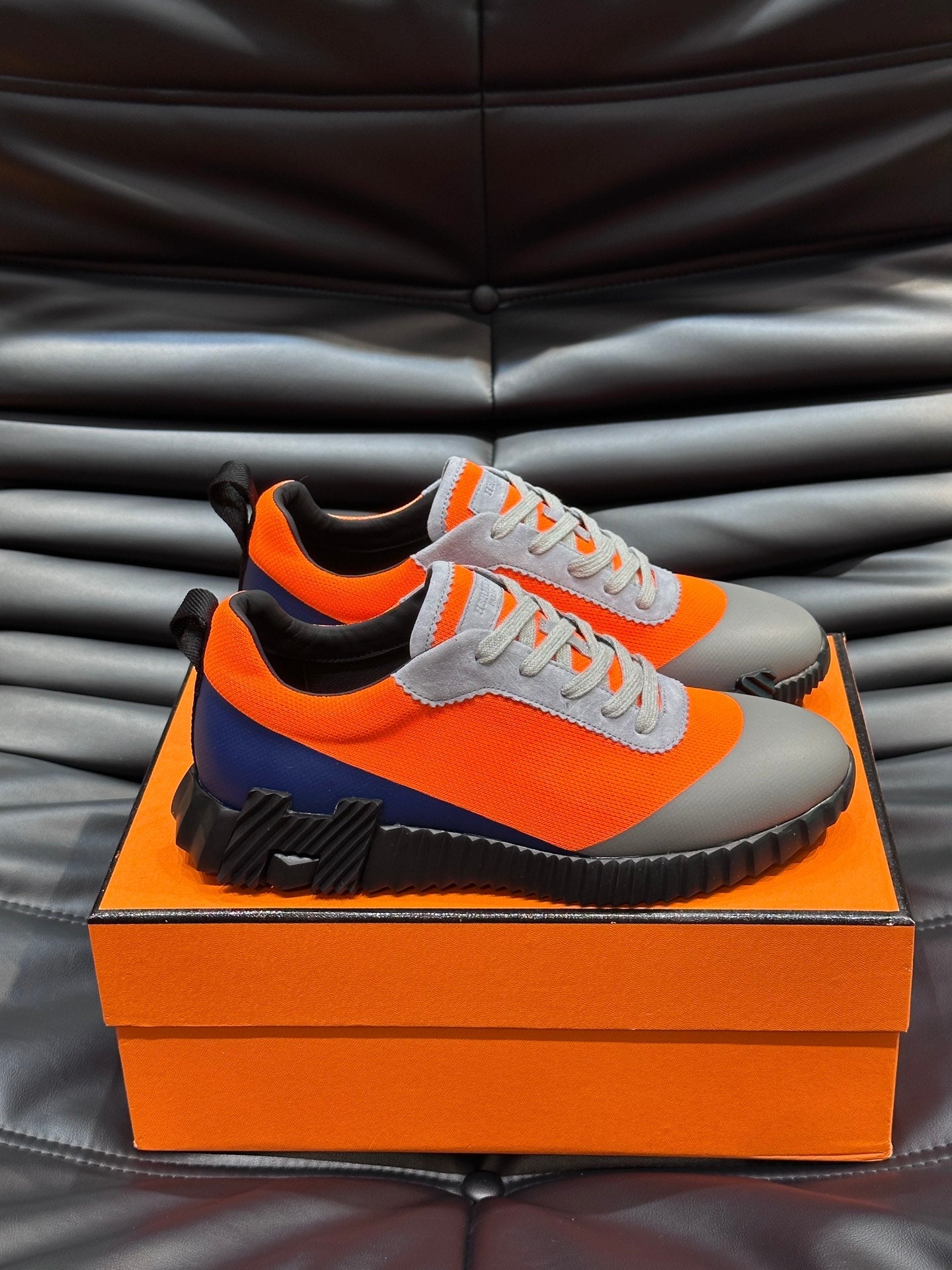 Hermès Bouncing Calfskin Mesh Sneakers