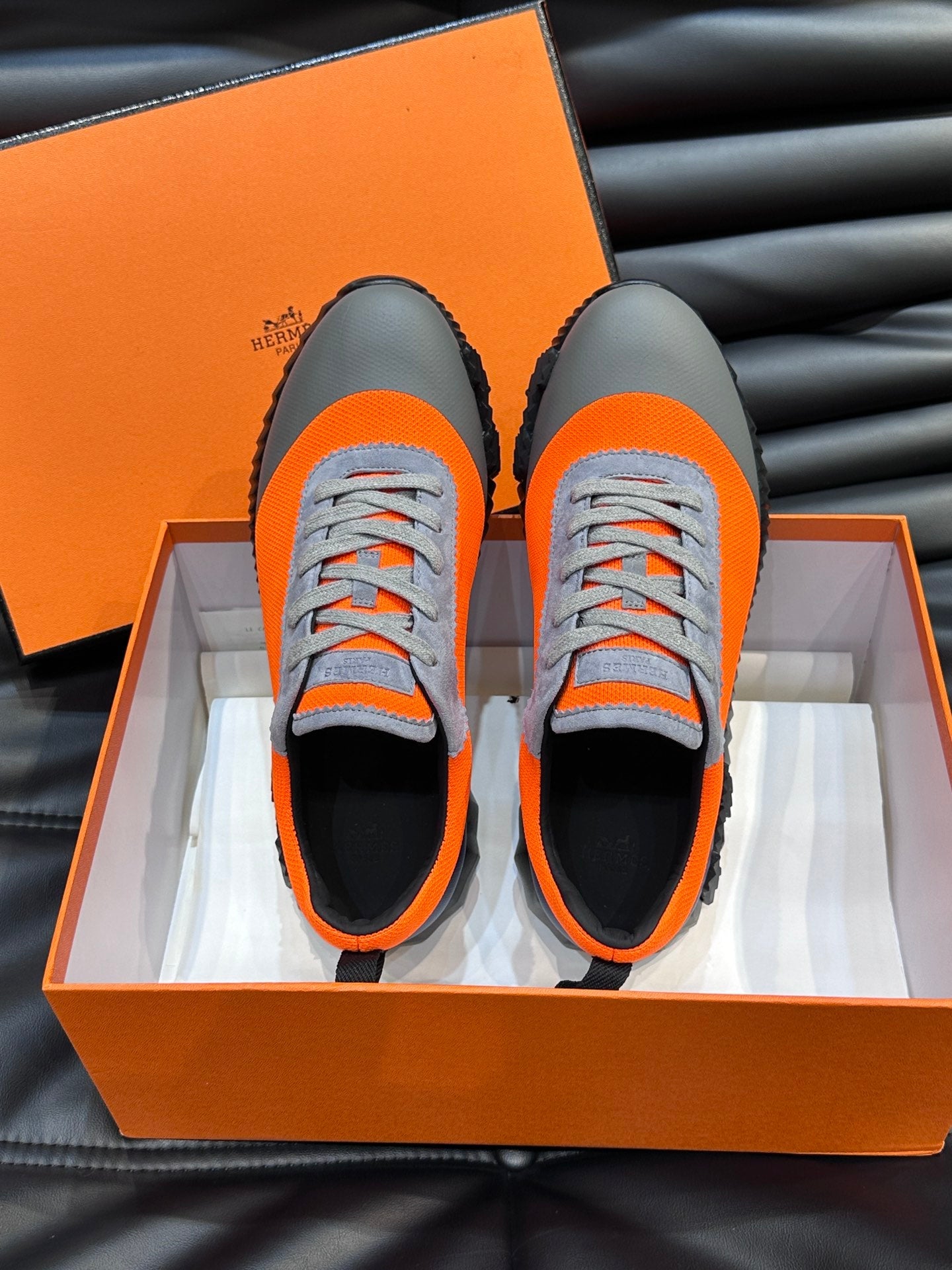 Hermès Bouncing Calfskin Mesh Sneakers