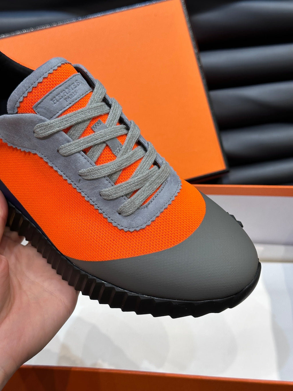 Hermès Bouncing Calfskin Mesh Sneakers