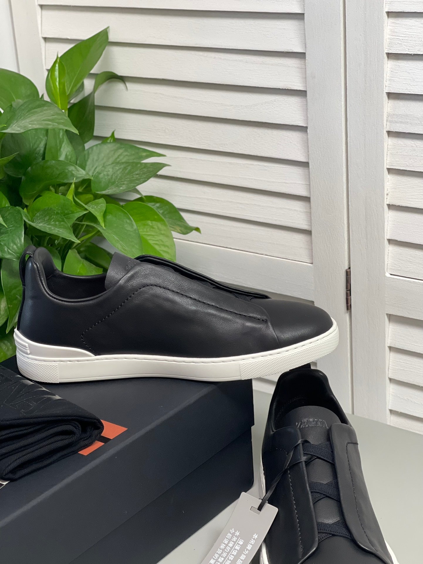 Zegna SECONDSKIN Triple Stitch Low-Top Sneakers