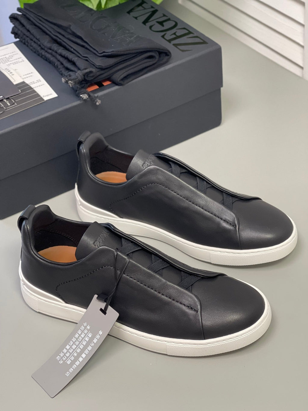 Zegna SECONDSKIN Triple Stitch Low-Top Sneakers