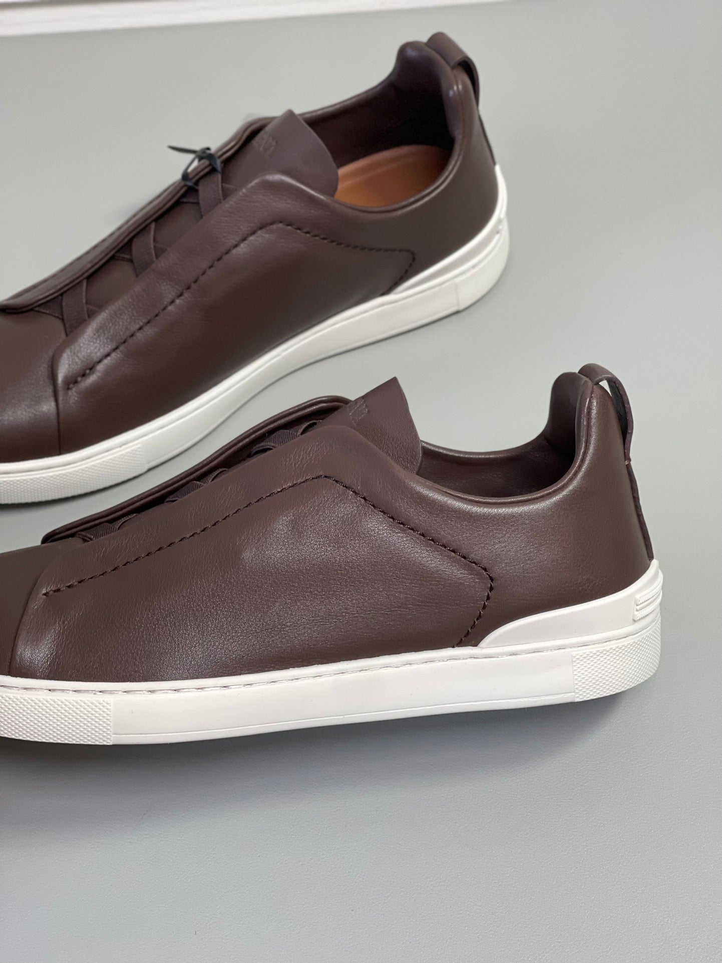 Zegna SECONDSKIN Triple Stitch Low-Top Sneakers
