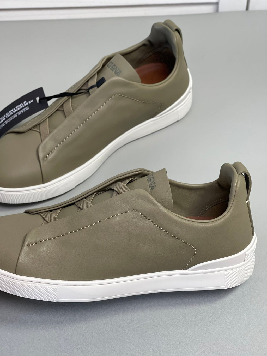 Zegna SECONDSKIN Triple Stitch Low-Top Sneakers