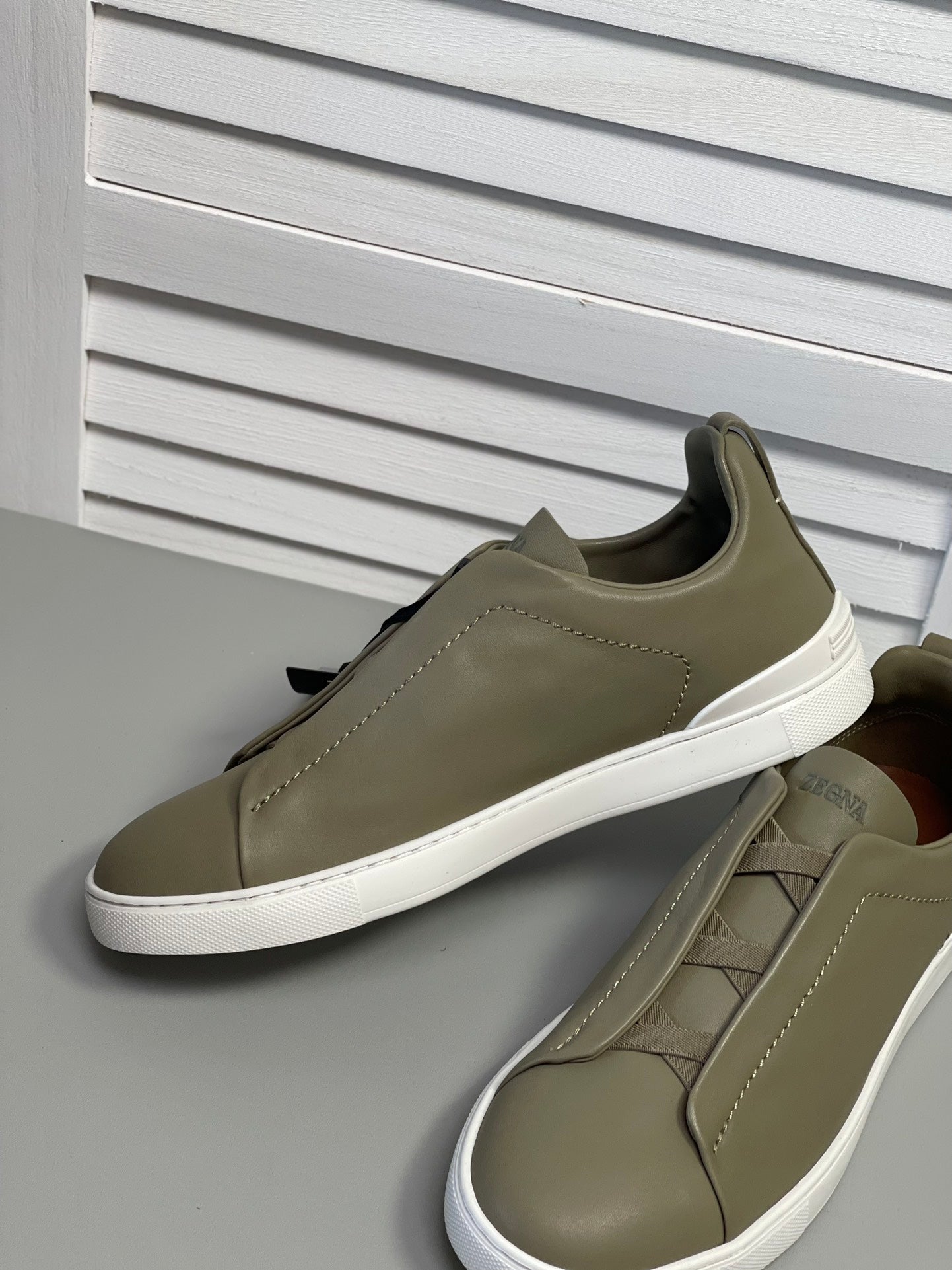 Zegna SECONDSKIN Triple Stitch Low-Top Sneakers