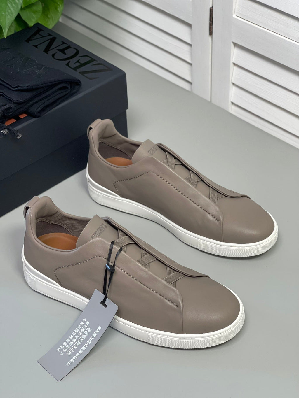 Zegna SECONDSKIN Triple Stitch Low-Top Sneakers