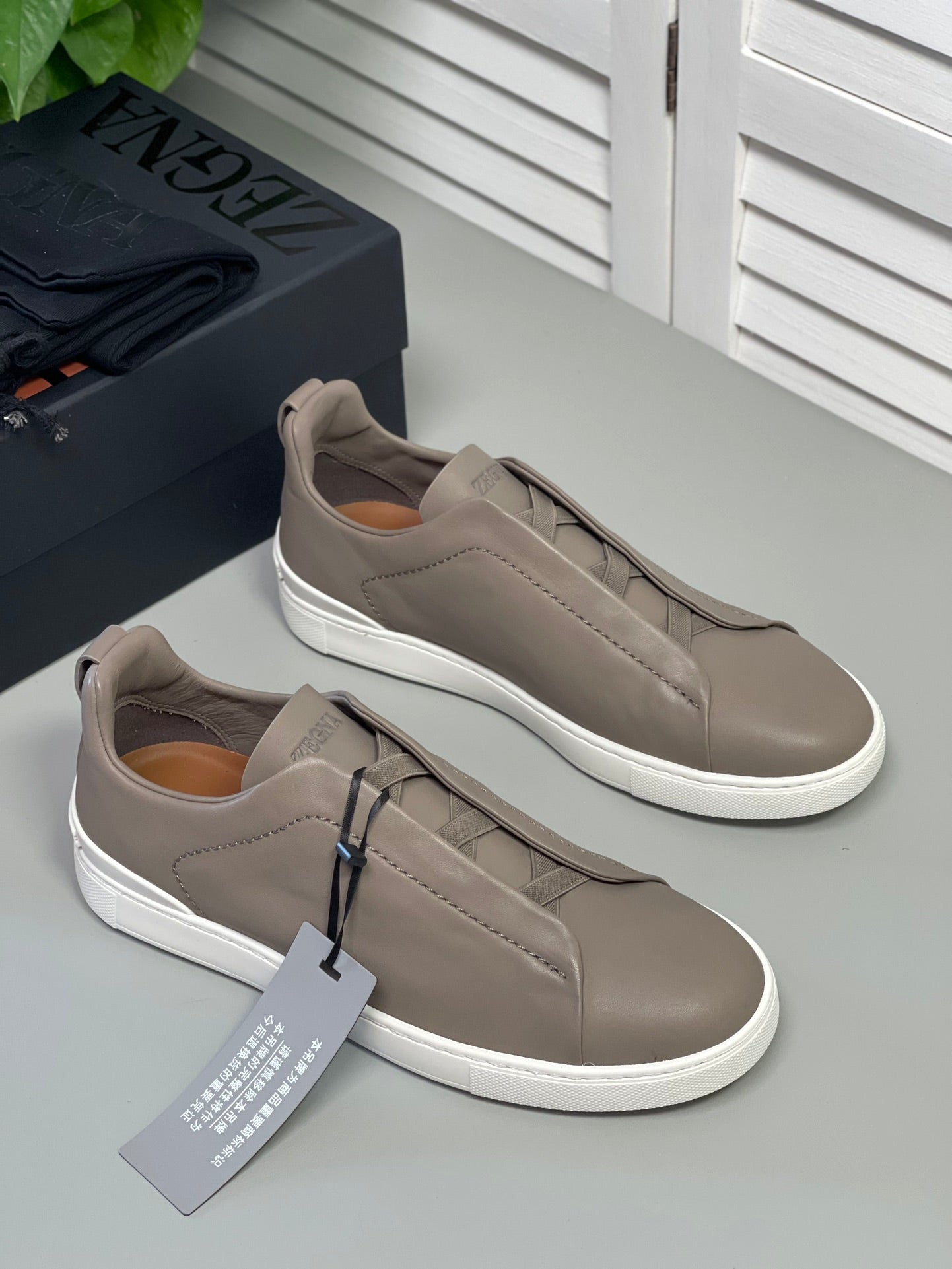 Zegna SECONDSKIN Triple Stitch Low-Top Sneakers