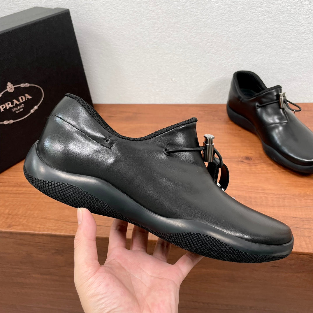 Prada Toblach Leather Casual Sneakers