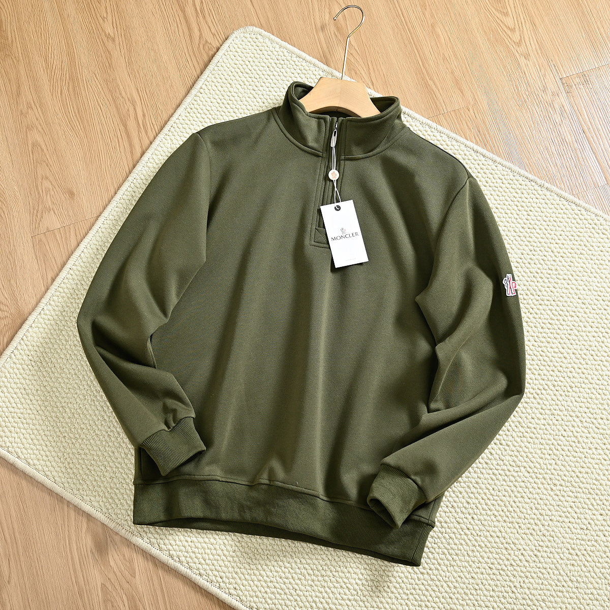 Moncler Men's Half-Zip Stand Collar Sweatshirt – 2025 Spring Collection