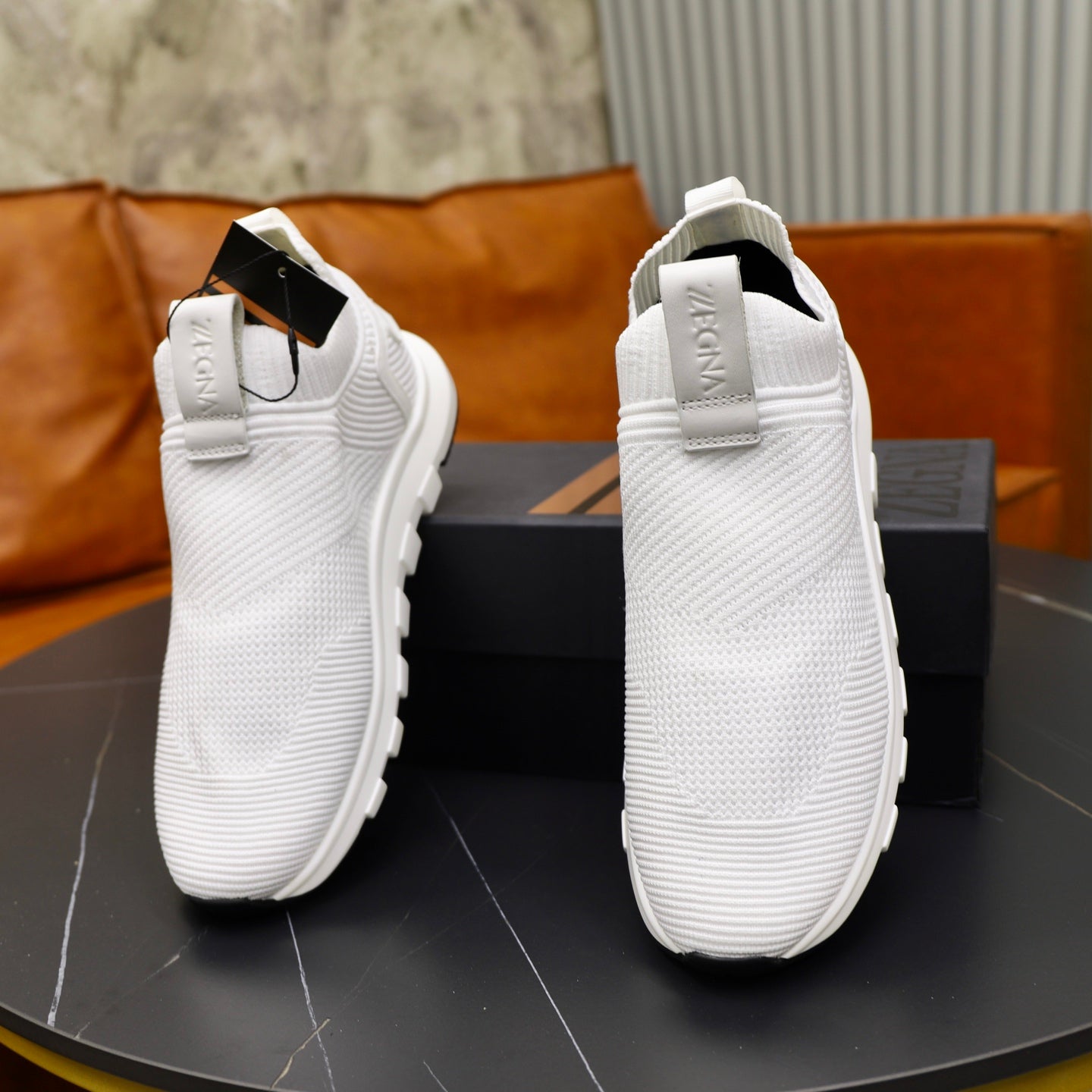 Zegna Cashmere Flyknit Sneakers