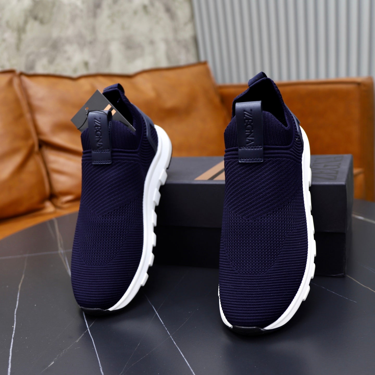 Zegna Cashmere Flyknit Sneakers