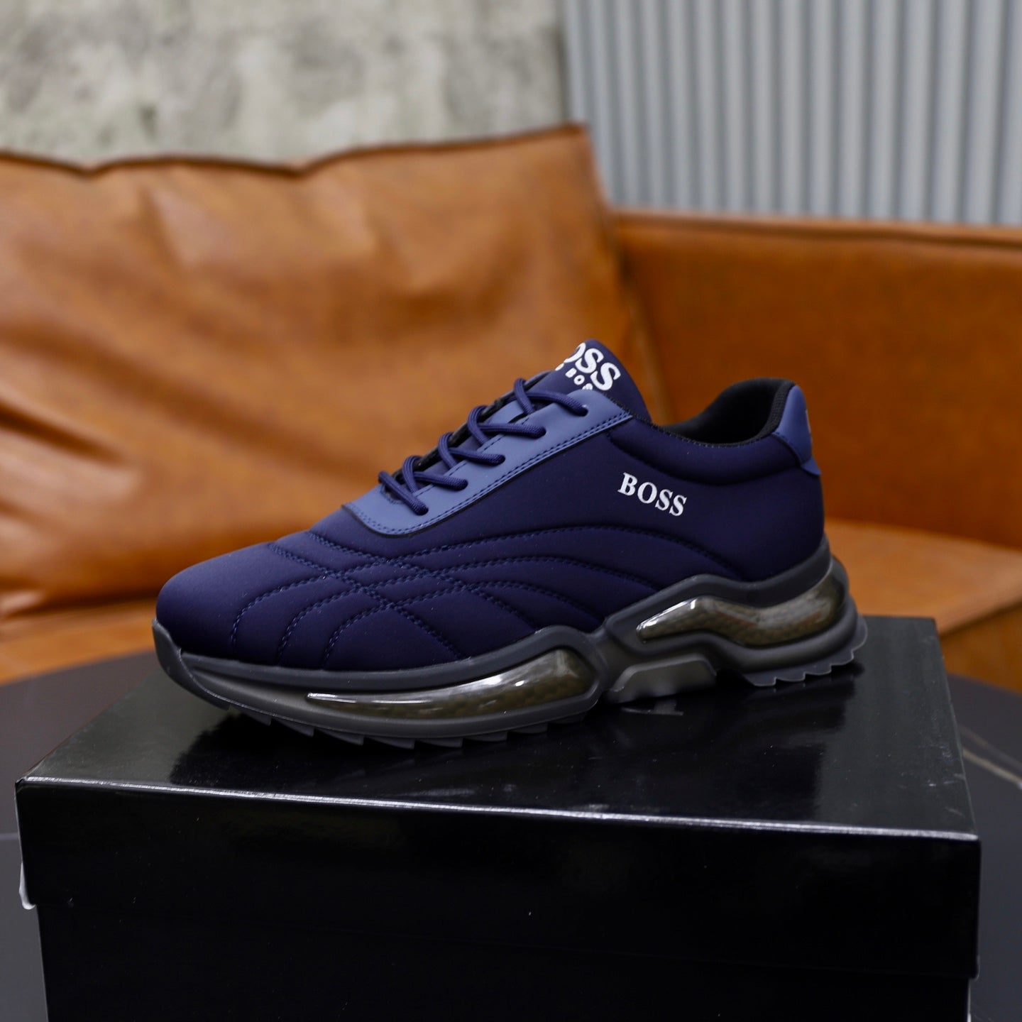 Boss Men's Knit Sport Sneakers