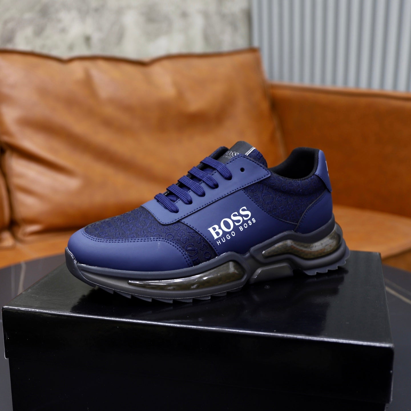 Boss Men's Knit Sport Sneakers