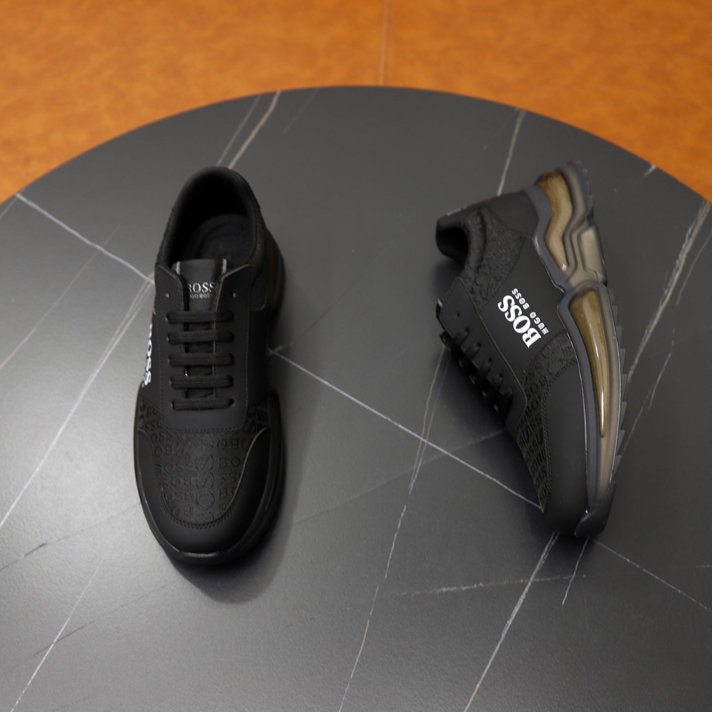 Boss Men's Knit Sport Sneakers