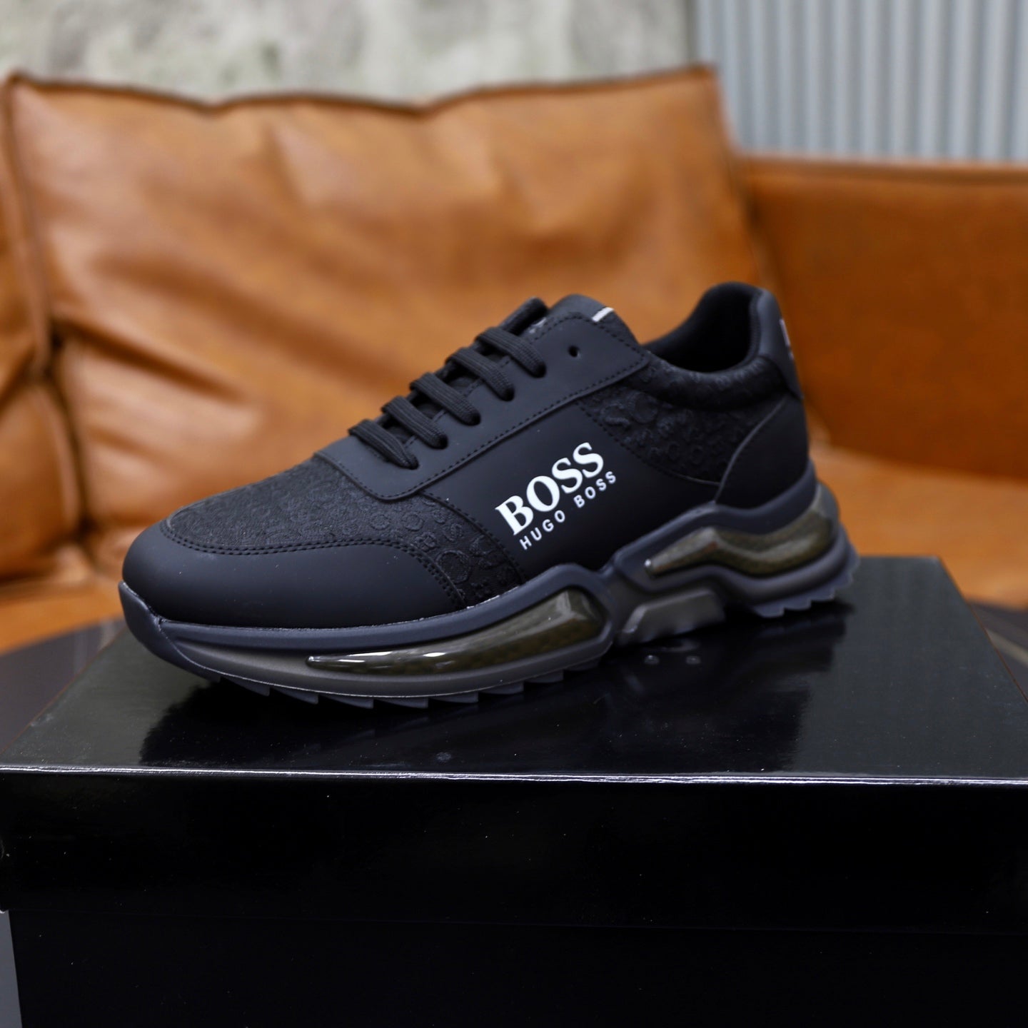 Boss Men's Knit Sport Sneakers