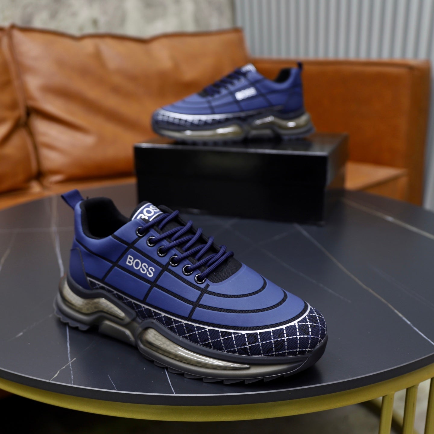 Boss Men's Knit Sport Sneakers