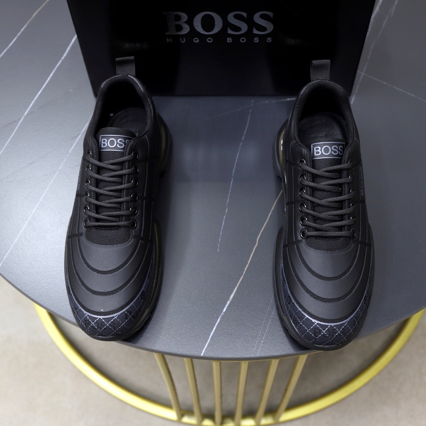 Boss Men's Knit Sport Sneakers