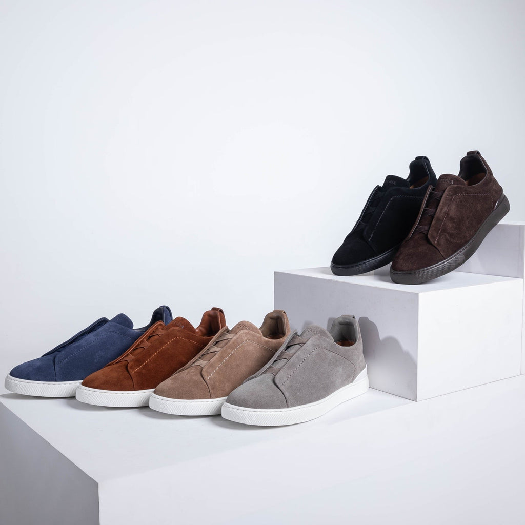 Zegna SECONDSKIN Triple Stitch Low-Top Sneakers