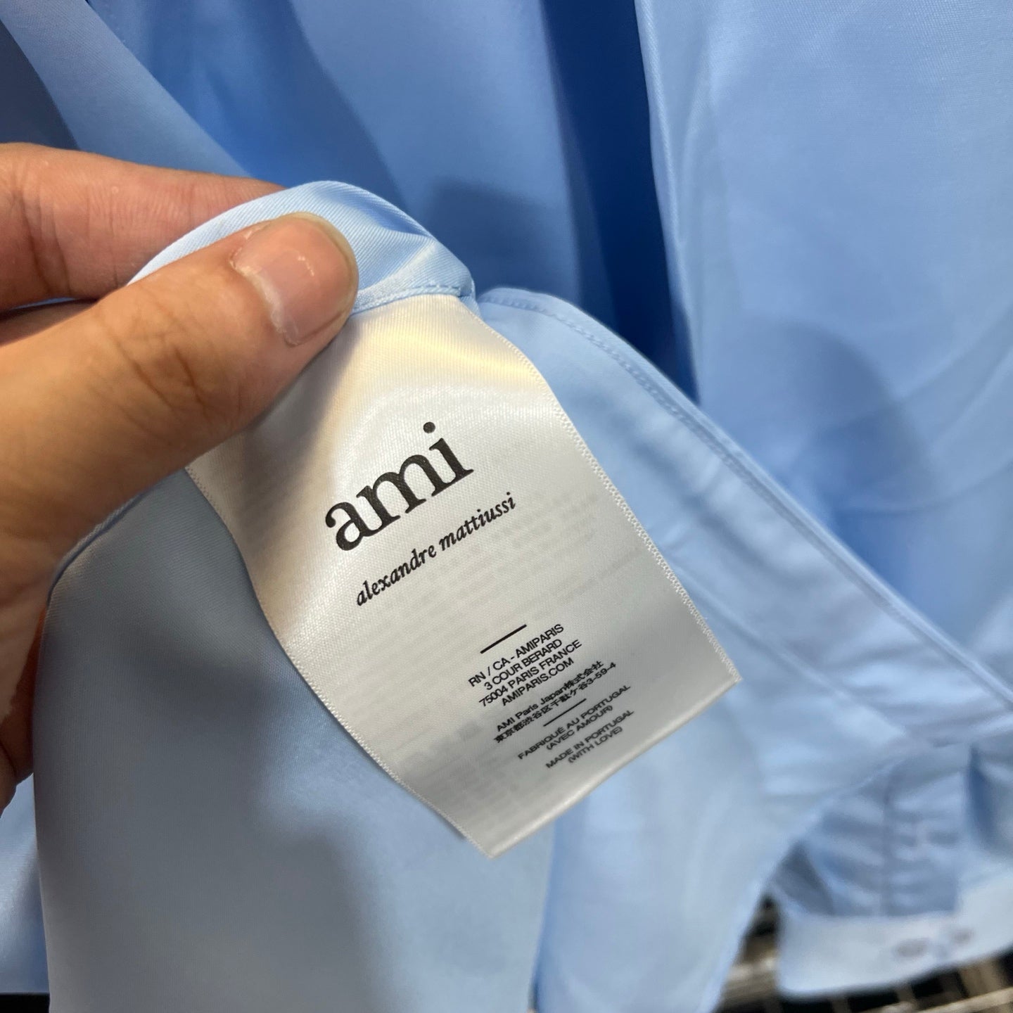 AMI Paris Classic Satin Shirt – 25FW